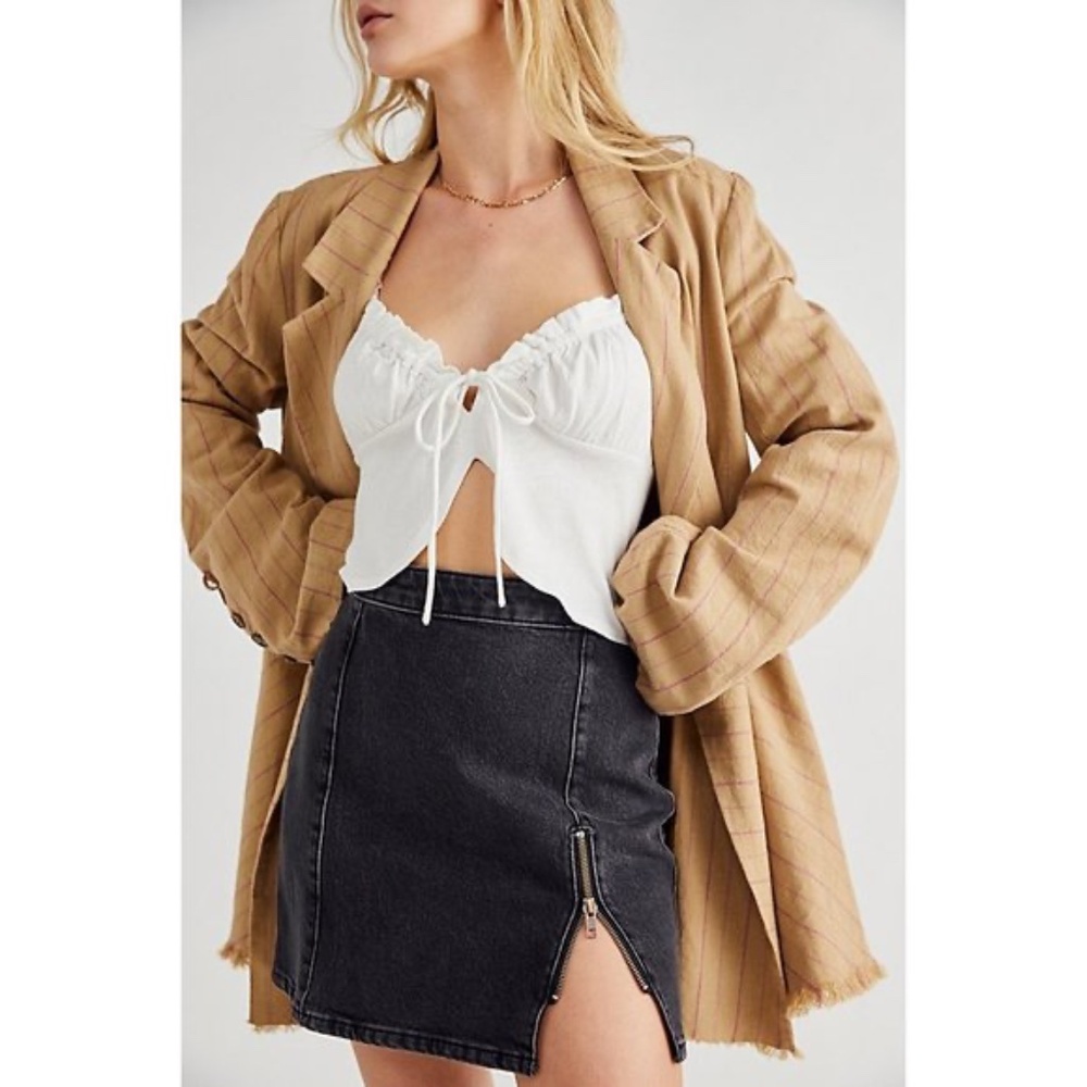 Free People Midnight Magic Denim Mini Skirt